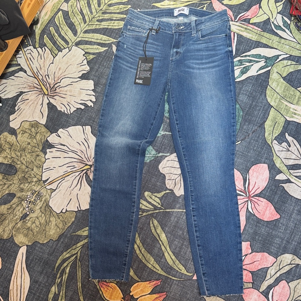 PAIGE Women's Classic Blue Skinny Jeans